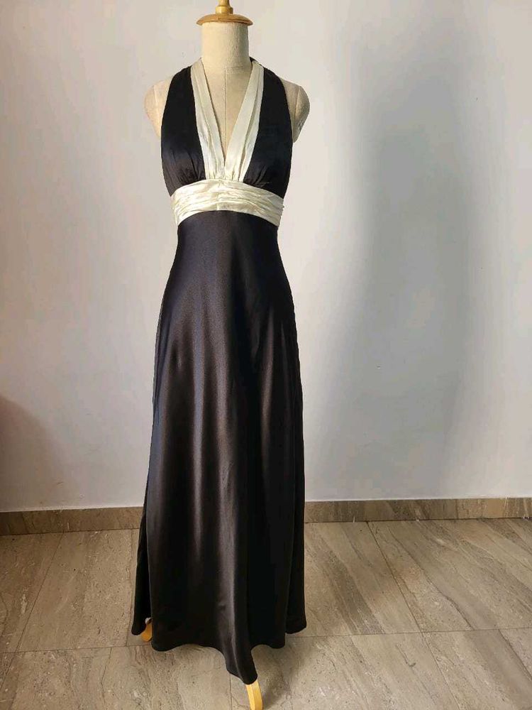 Halter Satin Gown