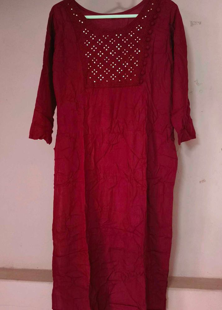 Elegant Maroon Kurta