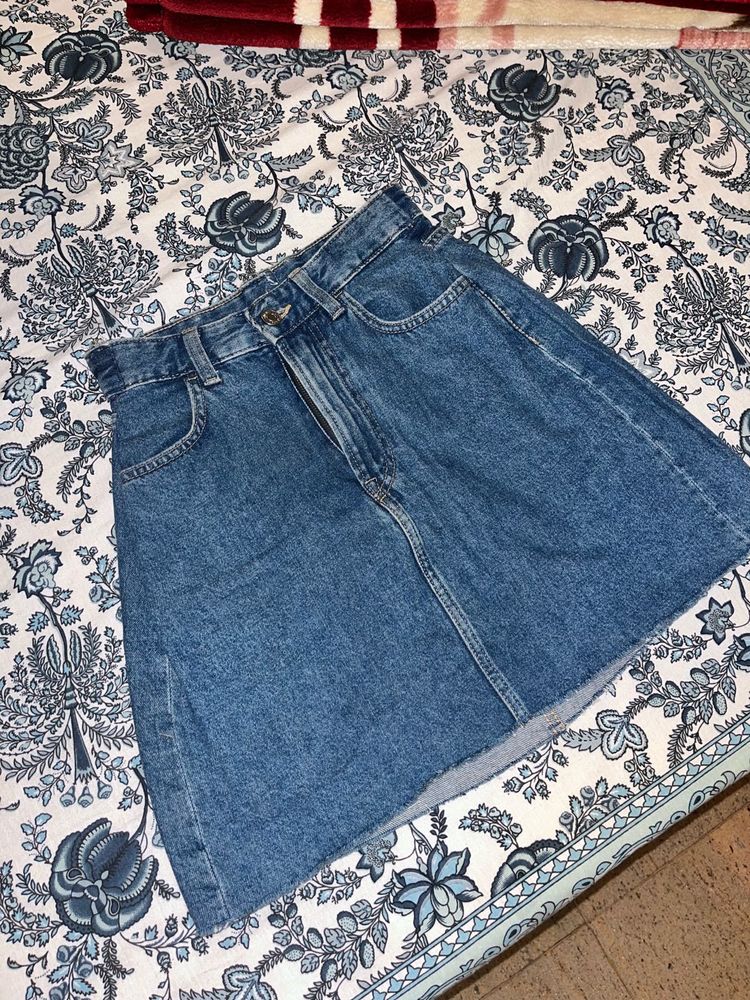 Vintage Denim Mini Skirt