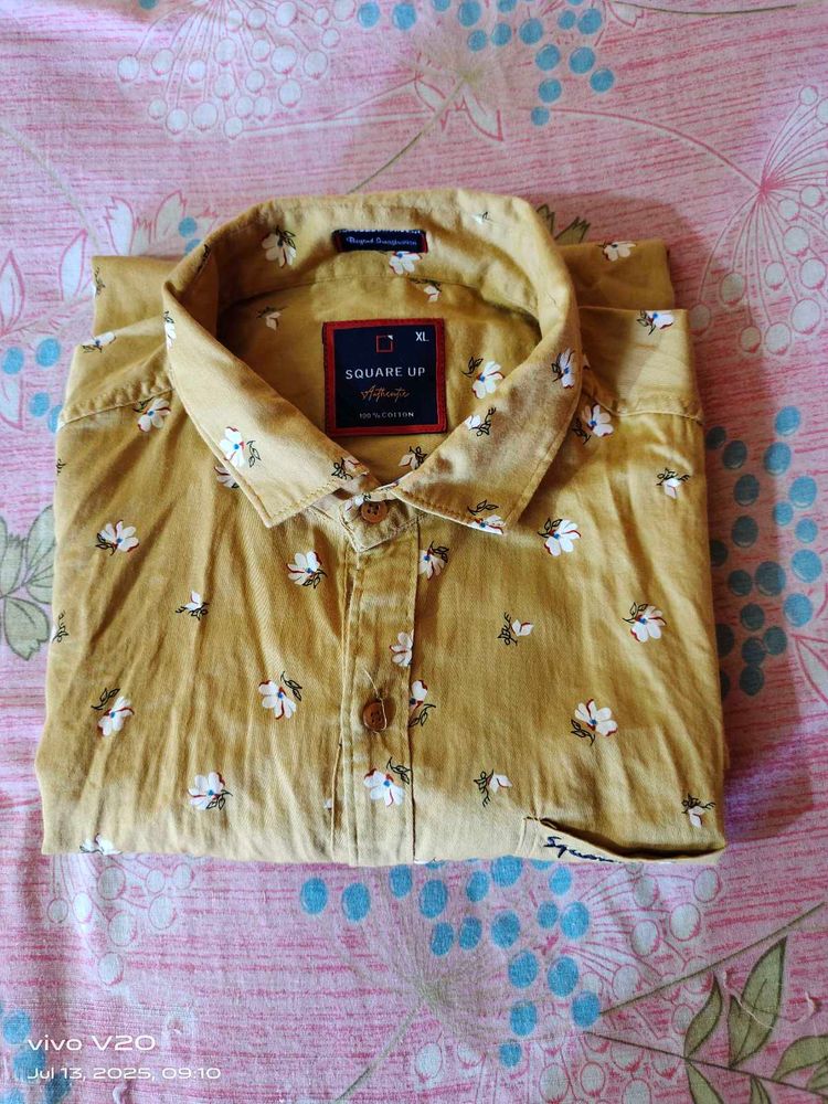 Floral Print Button-Down Shirt