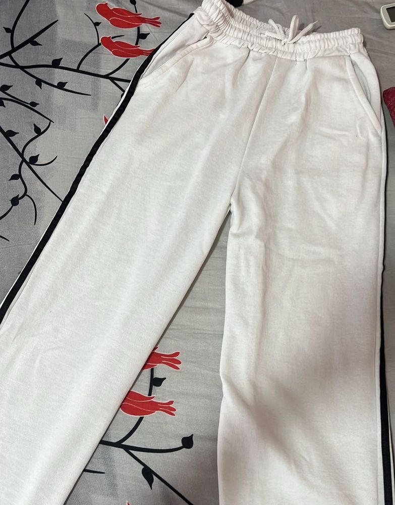 White Track Pants