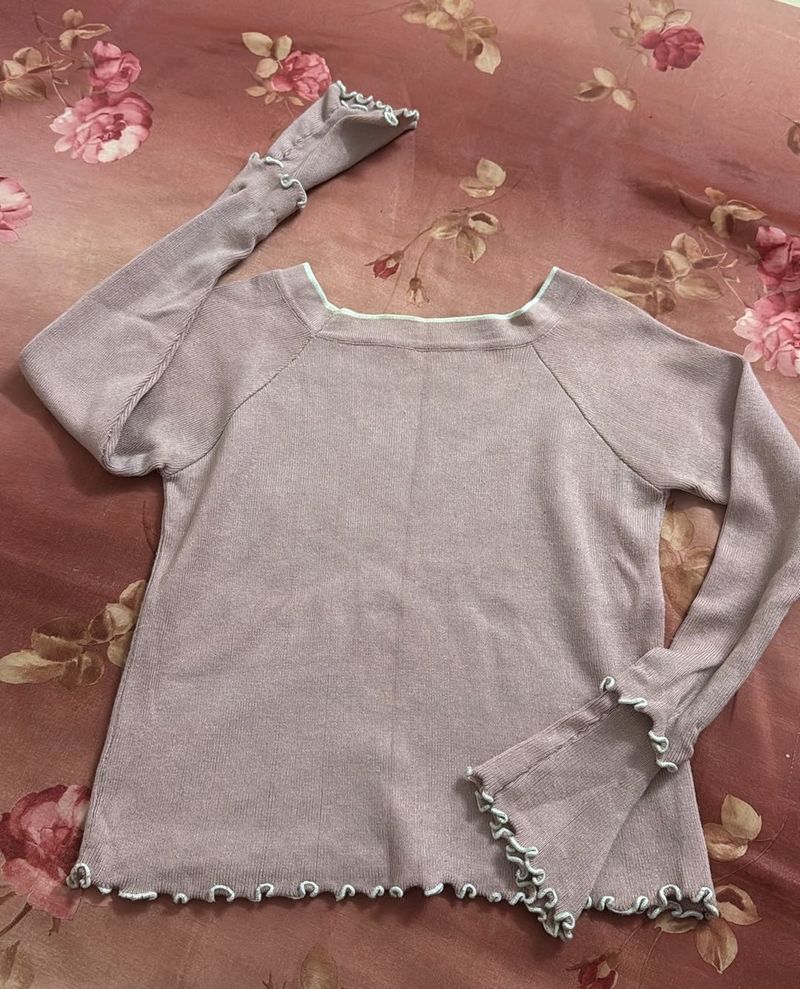 Cute Lavender Knit Top