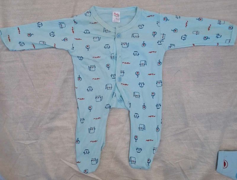 Cute Baby Blue Onesie, Quantity:2