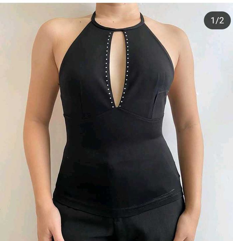 Black Halter Top