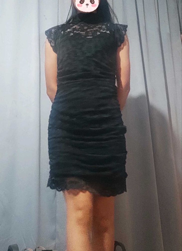 Black Lace Mini Dress