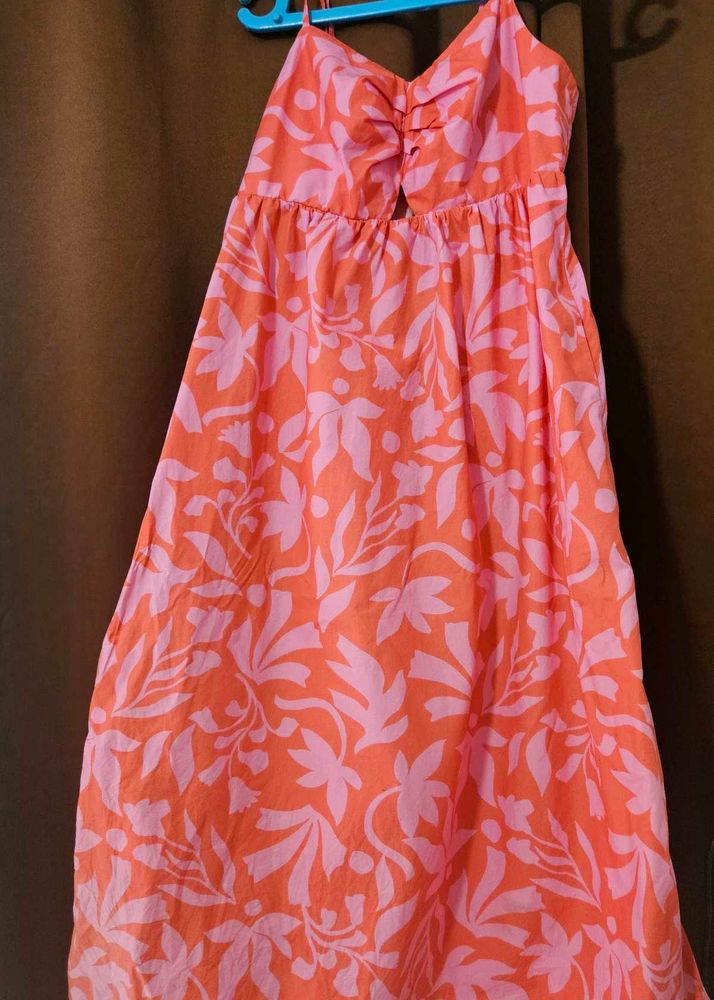 Pink Floral Stylish Dress
