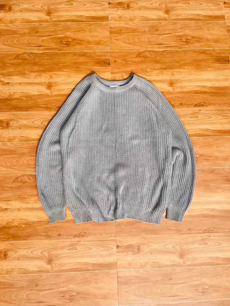 Cozy Gray Knit Sweater