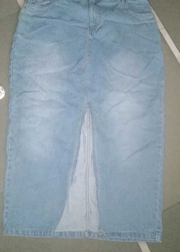 Denim Midi Skirt