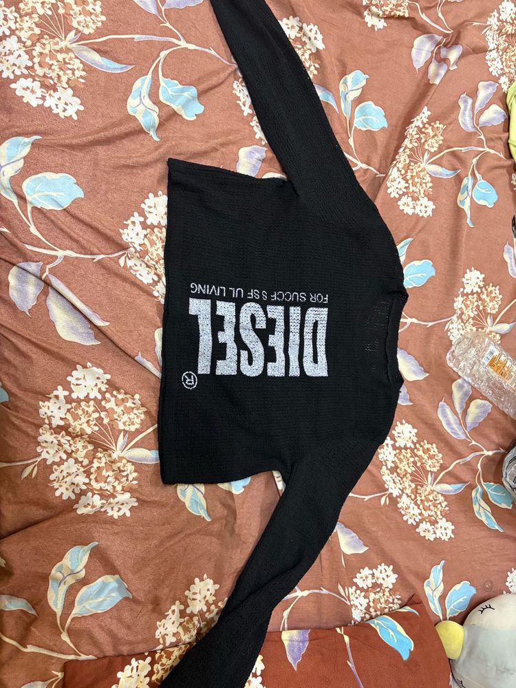 Diesel Black Long Sleeve Top
