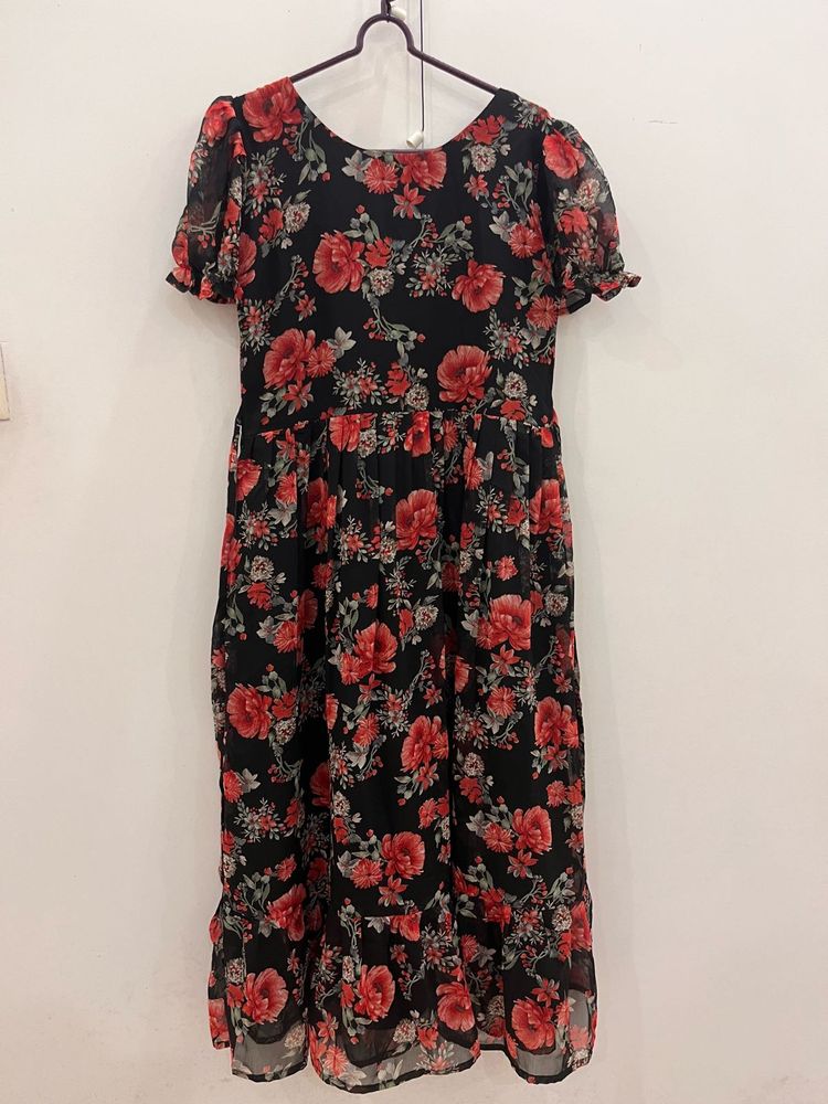 Floral Print Midi Dress