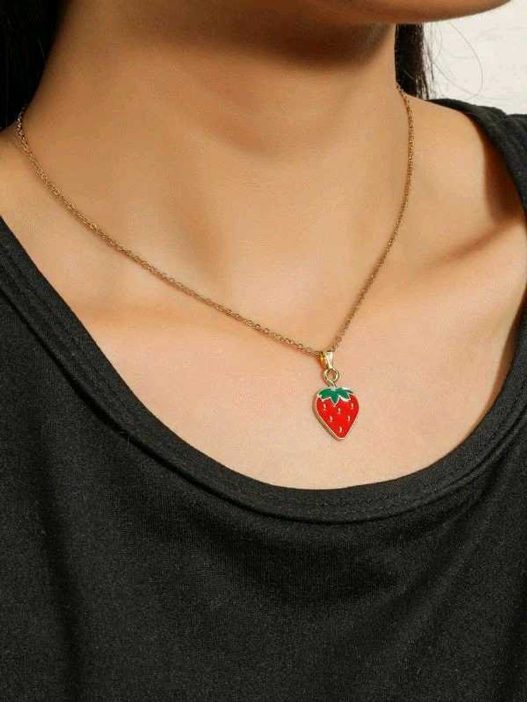 Dainty Strawberry Necklace 🍓
