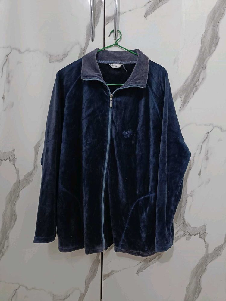 Imported Velvet Zipper Jacket