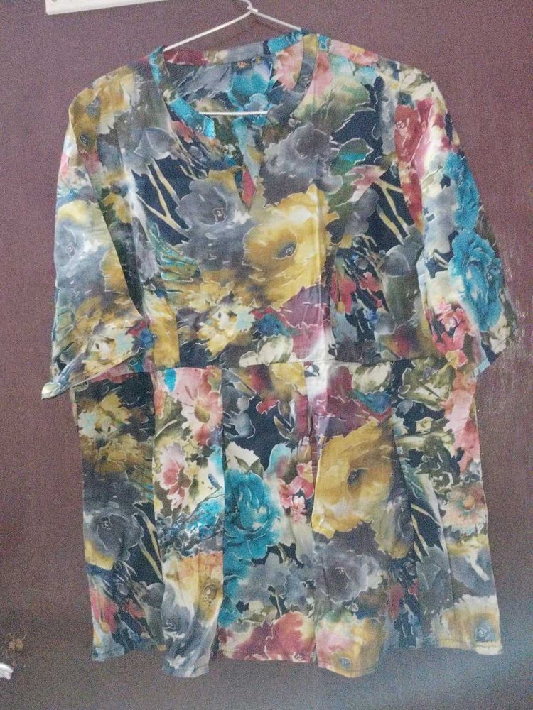 Beautiful Black N Multi Color Top