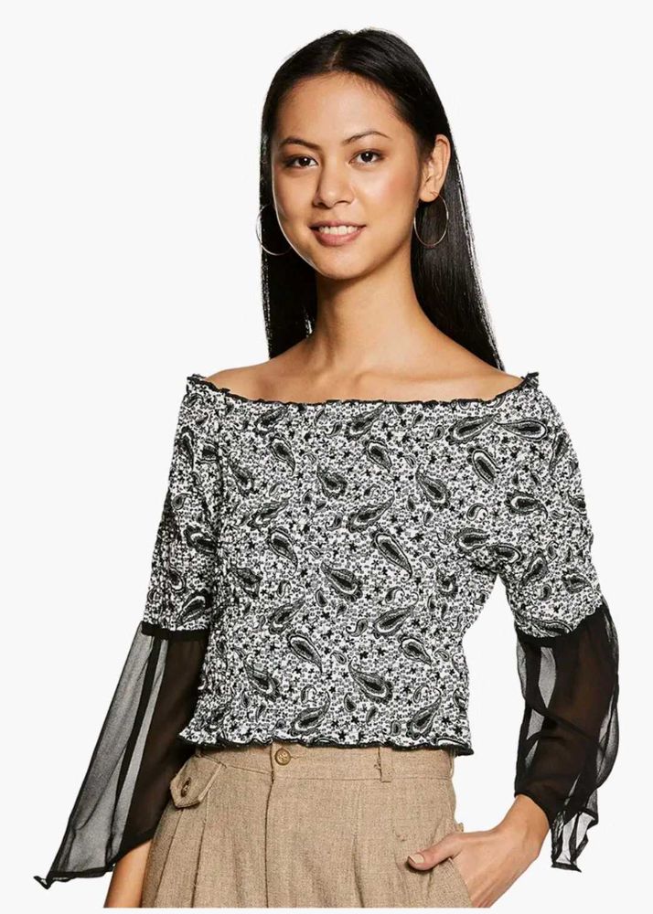 Paisley Off-Shoulder Top
