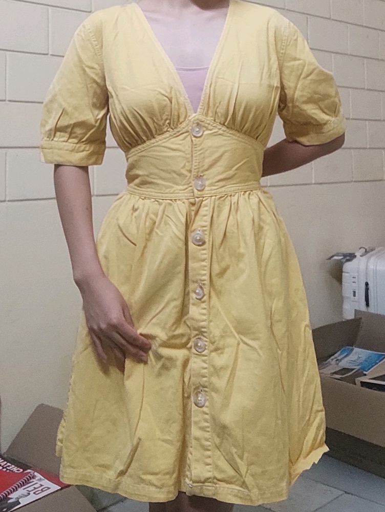 Yellow Denim Dress