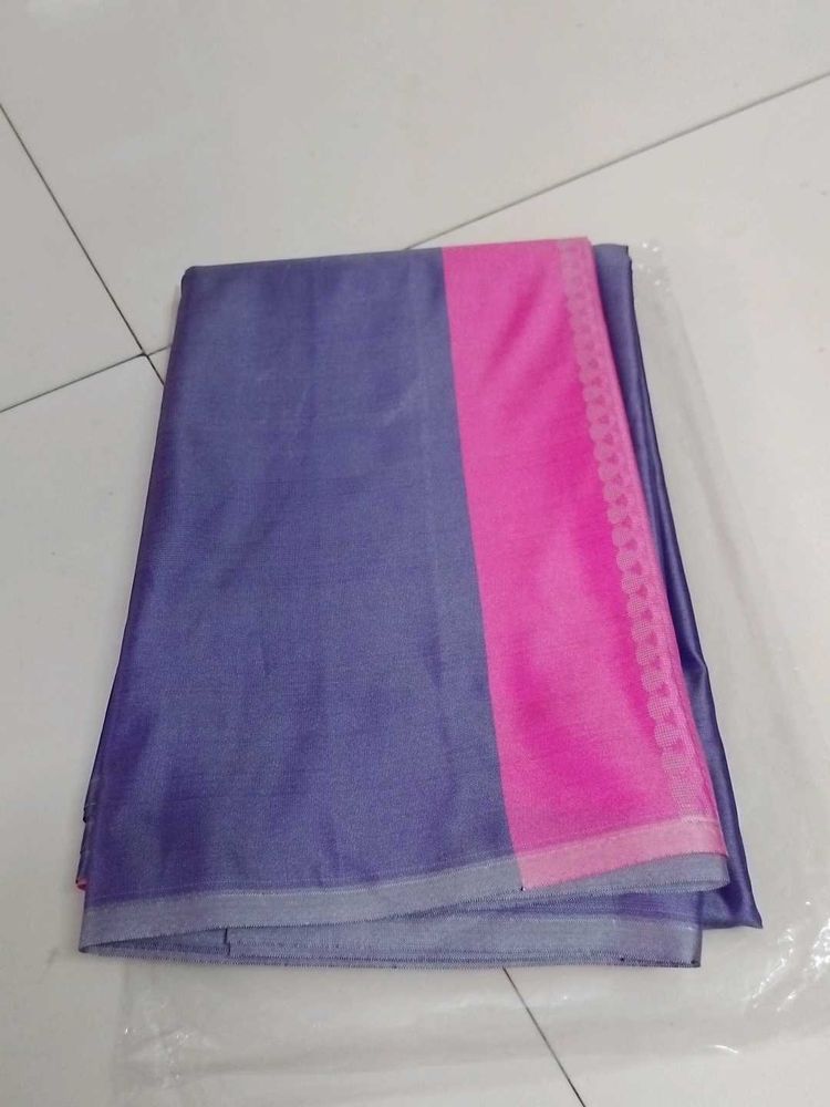 Lavender Pink Soft Silk Saree...