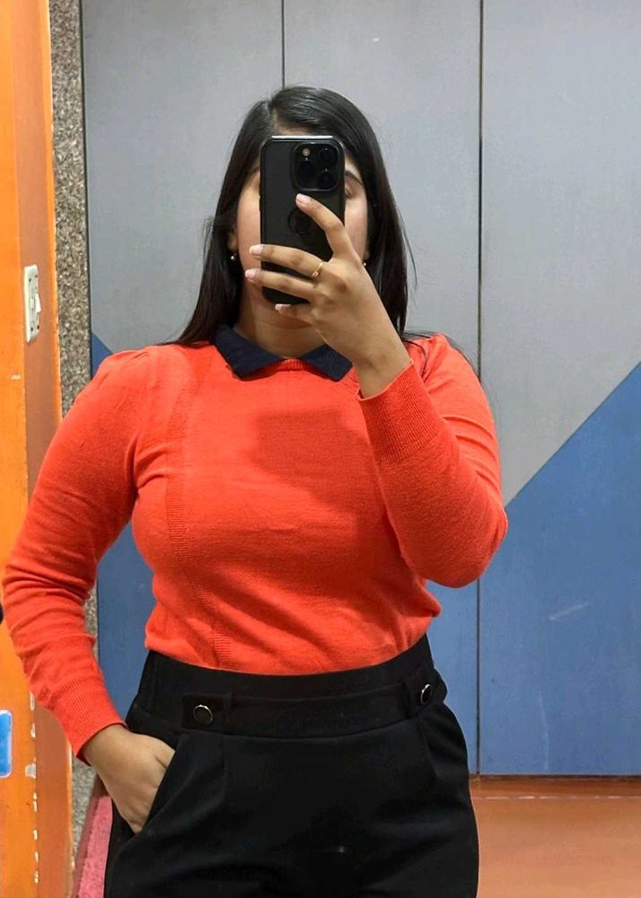 Chic Orange color Top
