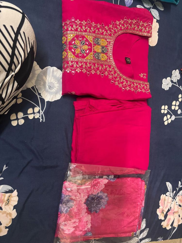 New Rani Pink  Suits Set