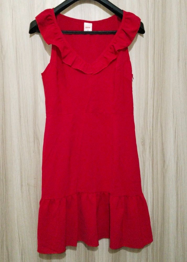 Urbanic Ruffle A-Line Red Dress (Women&#39;s)
