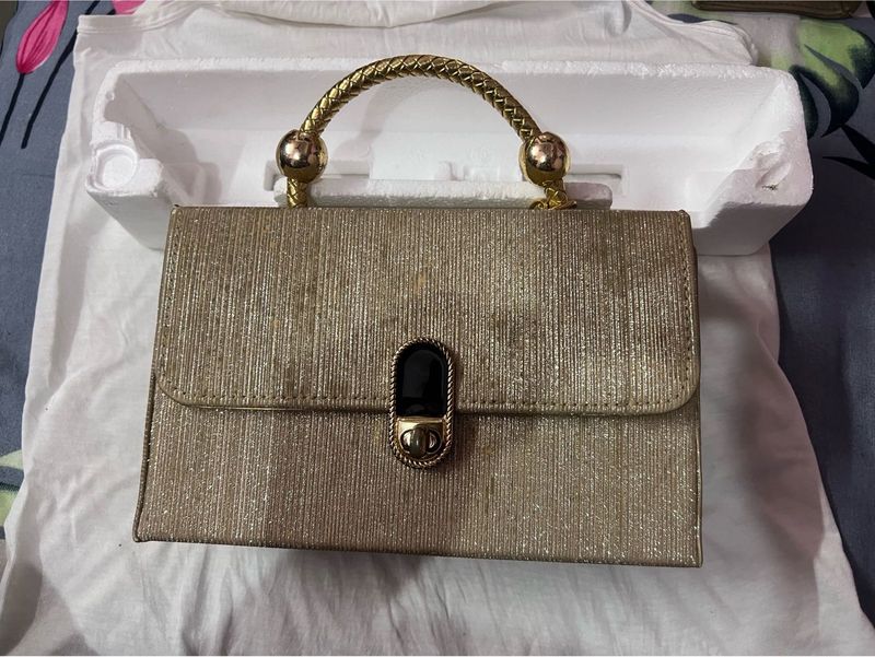 Elegant Gold Handbag