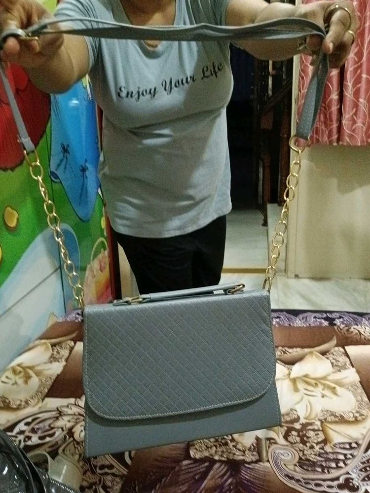 Stylish Grey Handbag