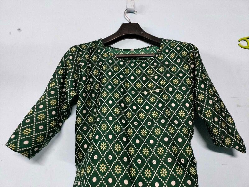 Green Printed Kurti