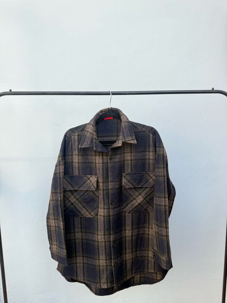 Brown Plaid Flannel Shirt
