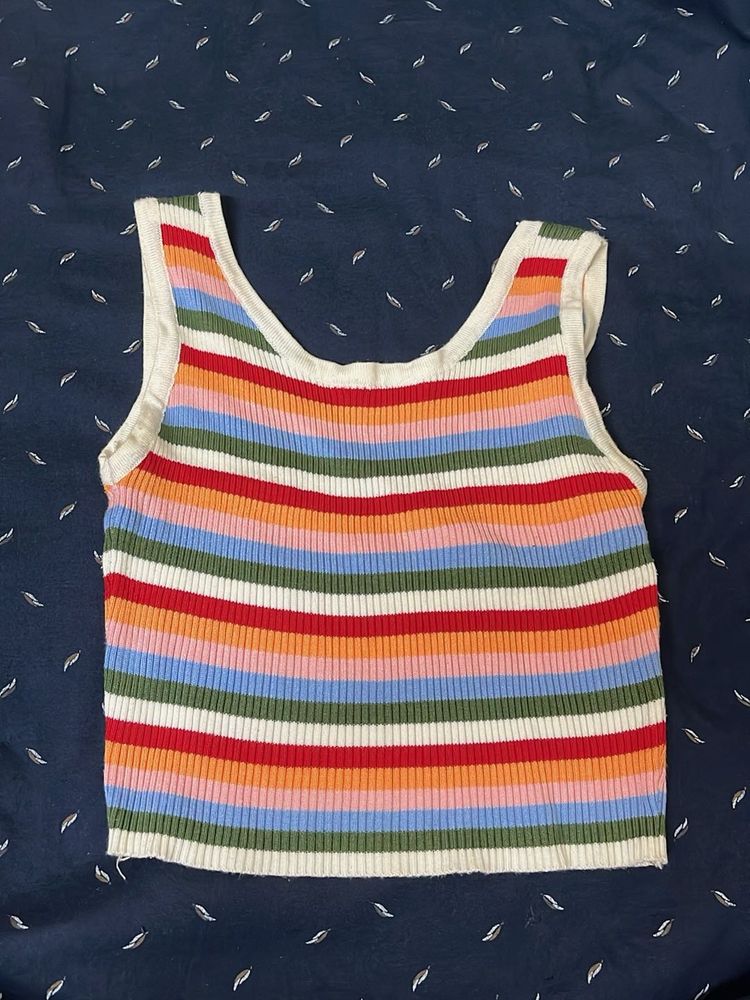 Striped Knit Tank Top