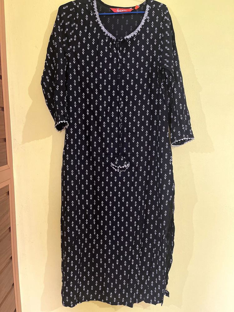 Black Kurta, Size XS