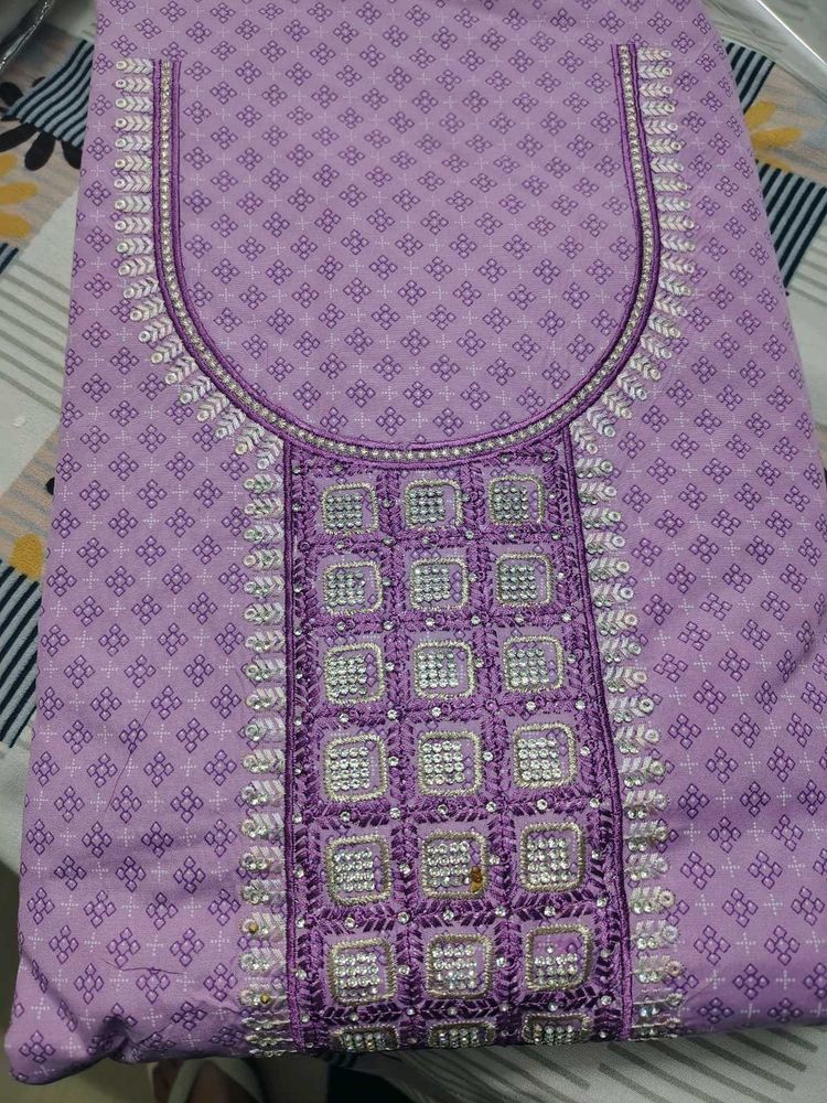 Elegant Lavender Dress Material