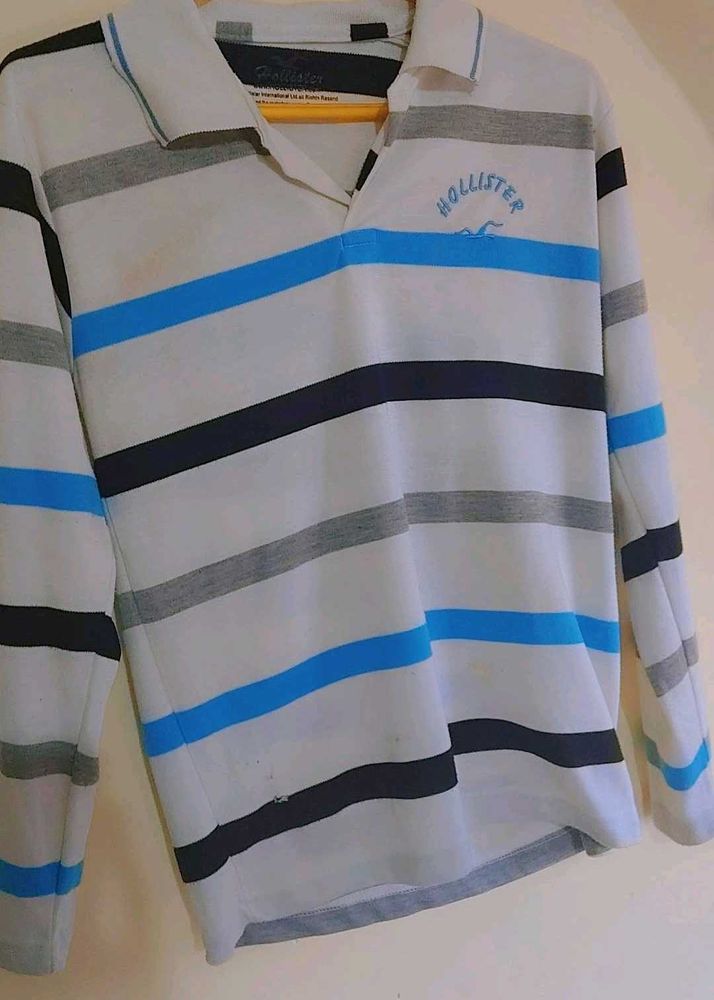 Hollister Striped Polo Shirt