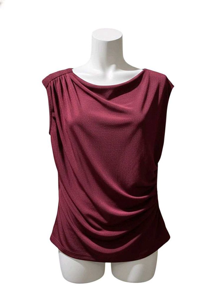Burgundy Sleeveless Top