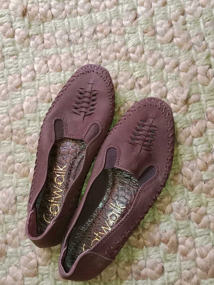 Catwalk Brown Leather Loafers