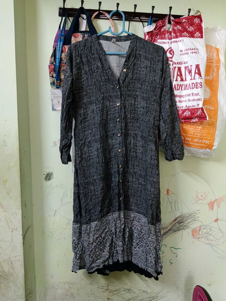 Casual Grey Printed Dress