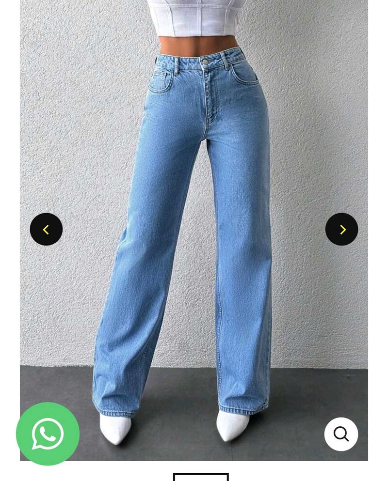 High-Waisted Wide Leg Jeans