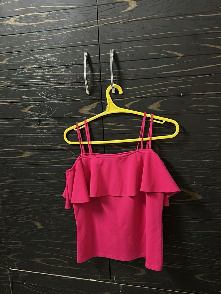 Magenta Crop Top