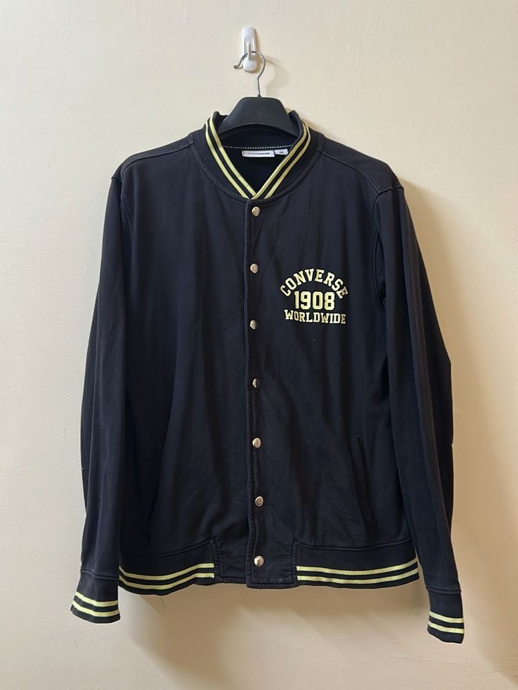 Mens Converse Black Varsity Sweatshirt