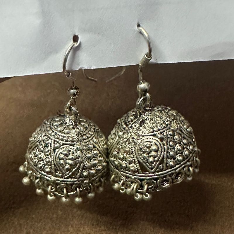 Silver Jhumka
