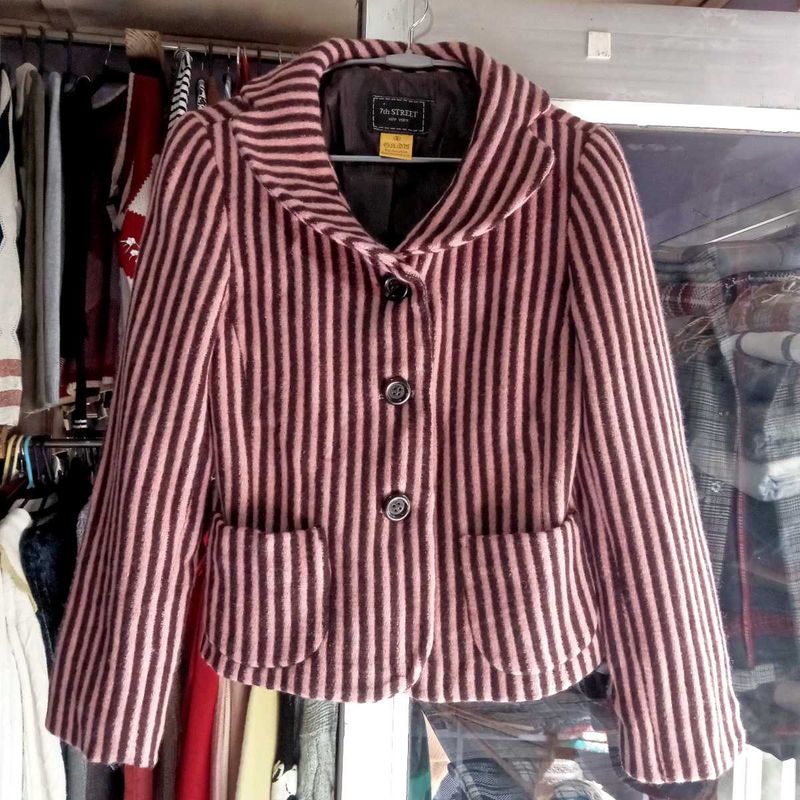 Striped Button-Down Jacket
