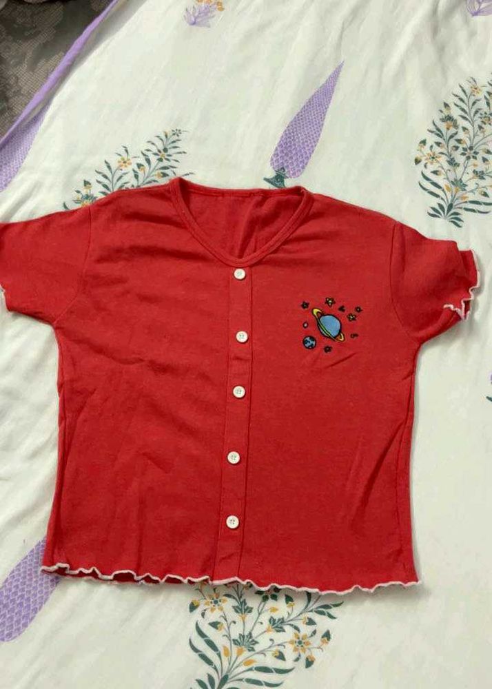 Set Of 4 Cute Crop Tops With 1 Gym Top