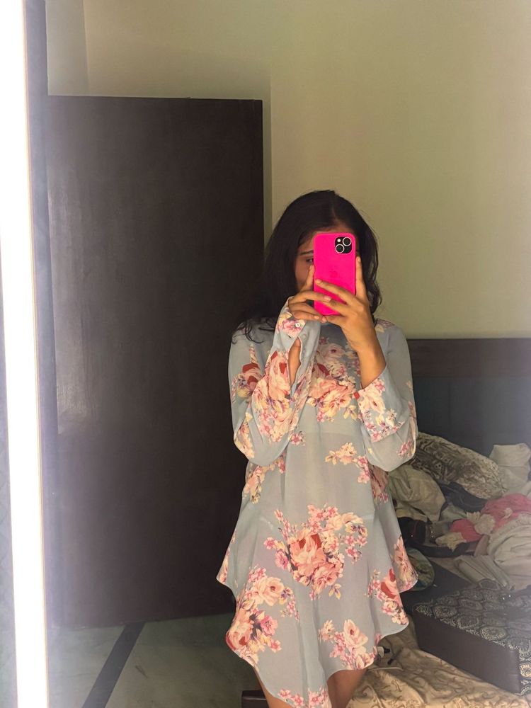 Floral Print Mini Dress