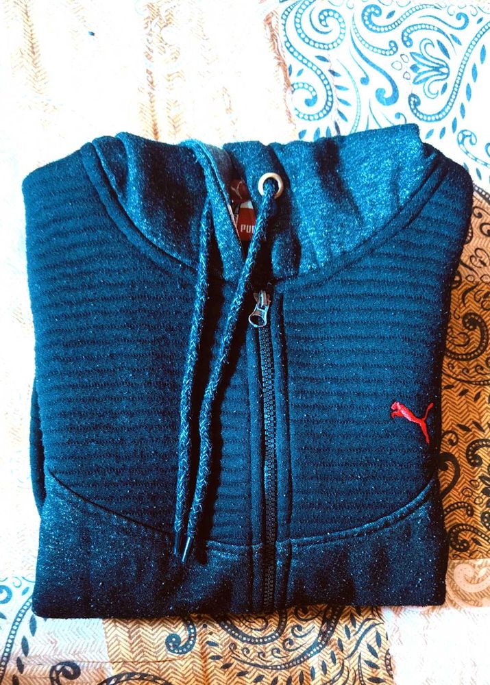 Puma Black Zip-Up Hoodie