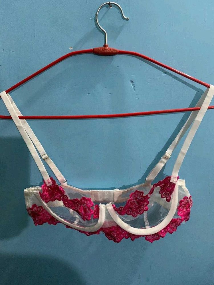 branded Floral Lace Bra
