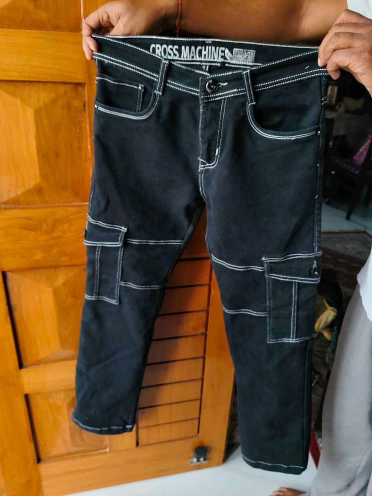 Cool Black Cargo Jeans