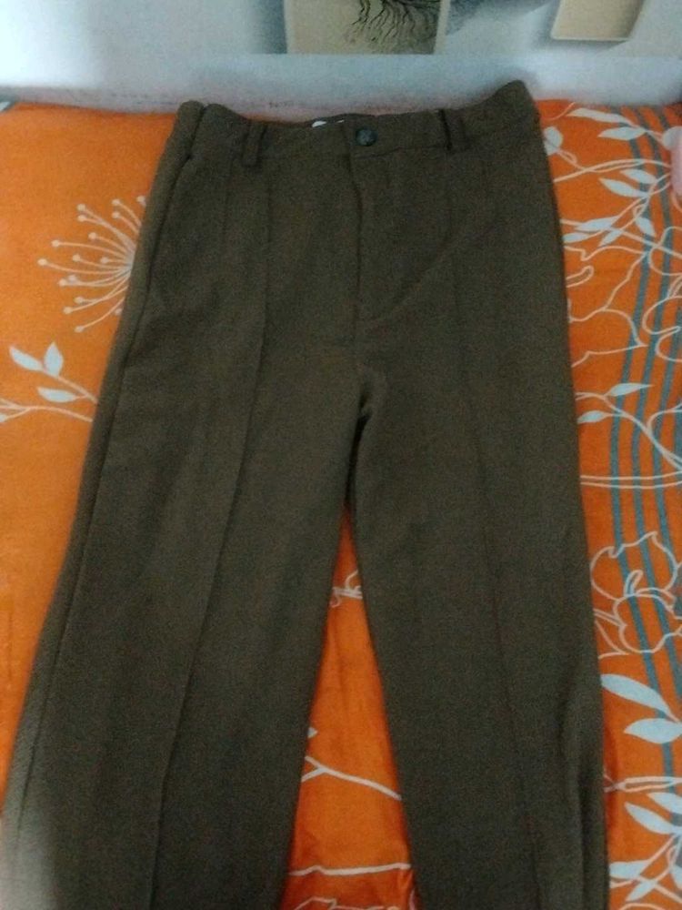 Olive Green Casual Pants