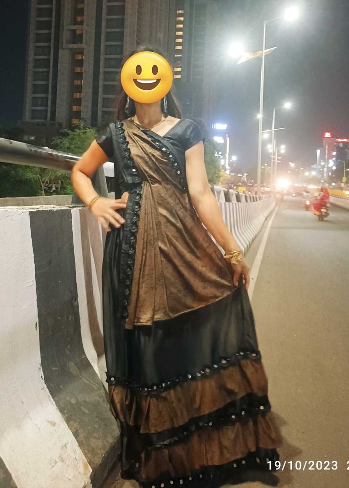 Brown &amp; Black Choli