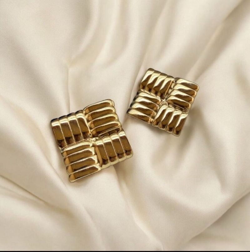Gold Plated Hammered Earrings