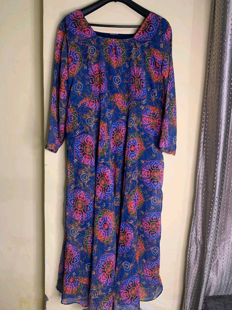 Boho Paisley Print Long Sleeve Dress