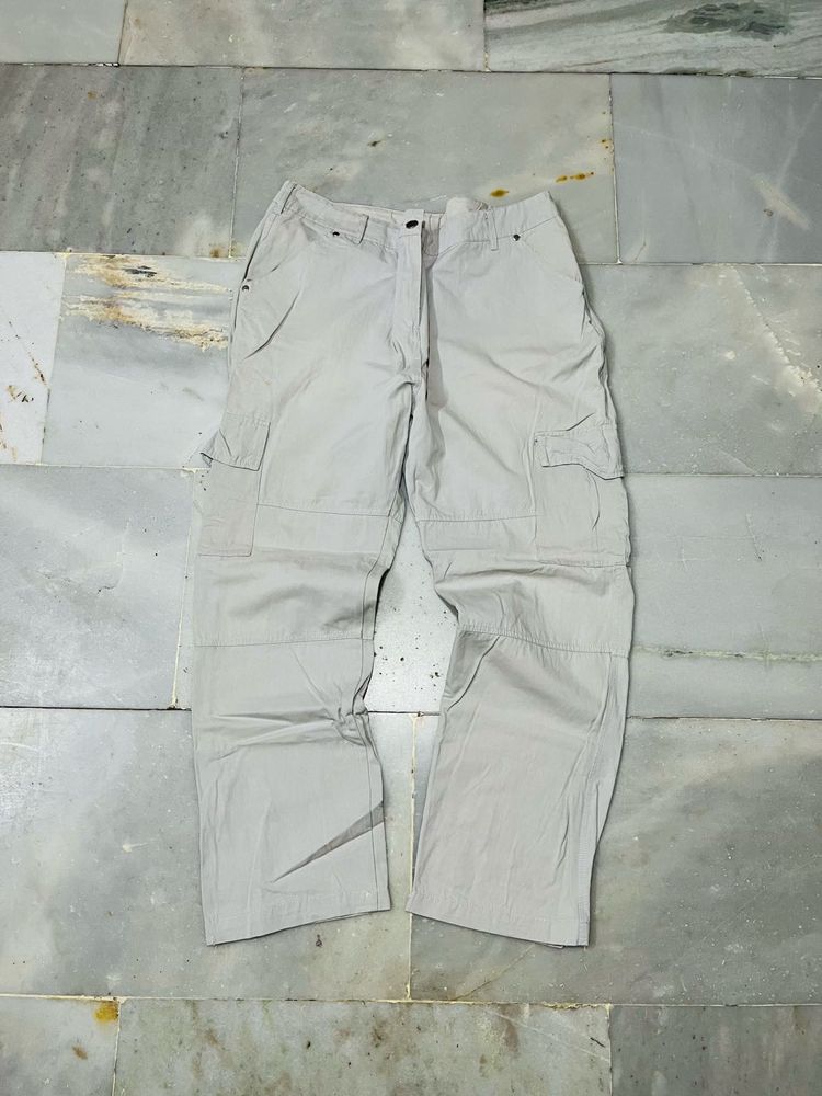 Neutral Cargo Pants waist adjustable