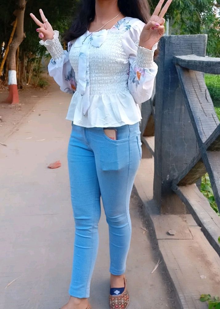 New White Korian Top